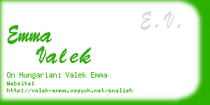 emma valek business card